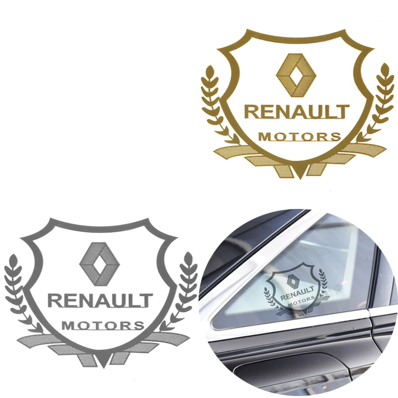 

2pcs Excellent 3D metal car sticker Motors Emblem Badge case For Renault Megane 2 3 Duster Logan Clio Laguna 2 Captur Accessorie
