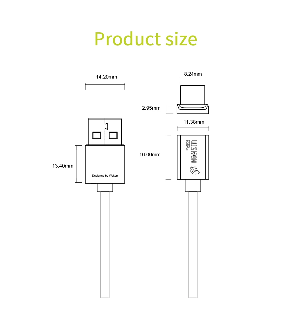 Wsken Магнитный usb type c кабель для samsung S9 huawei P20 Xiaomi mi8 Быстрая зарядка магнит USB-C type C зарядное устройство Шнур type-c устройство