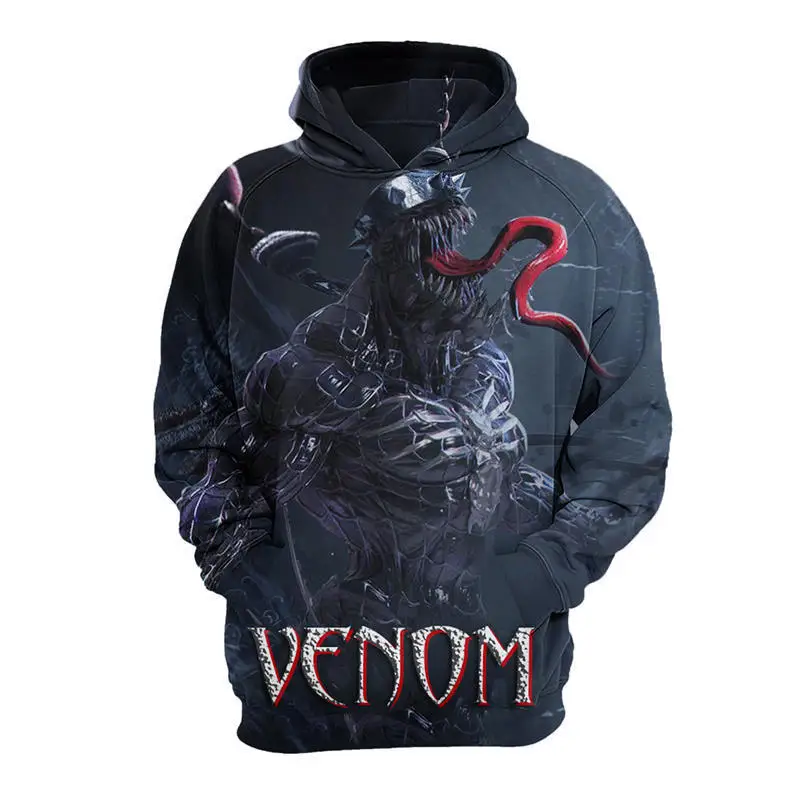Горячая новинка Толстовка индивидуальный дизайн Venom 3D толстовки с принтом уникальные пуловеры топы мужская одежда Прямая поставка F76