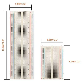 

4 Pieces Breadboards Kit with 120 Pieces Jumper Wires for Arduino Proto Shield Circboard Prototyping