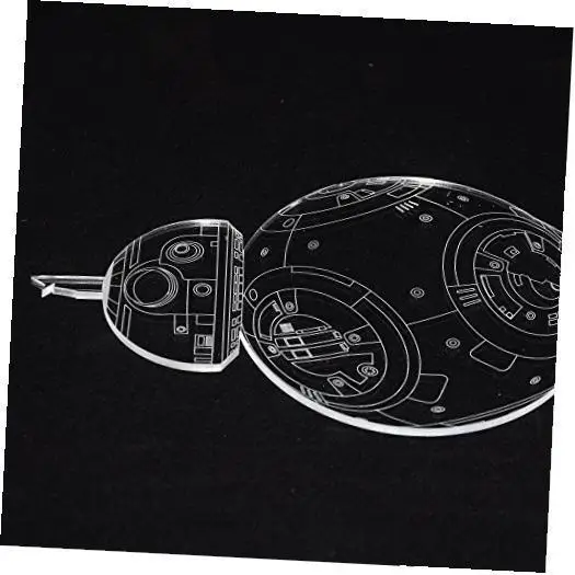 3D Active лампа Звездные войны fuwa силу пробудить Bb 8 ночь 7 цветов изменить Best подарок