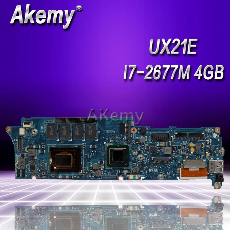 Akemy UX21E материнская плата для ноутбука ASUS UX21E UX21 Тесты оригинальная материнская плата 4G RAM I7-2677M