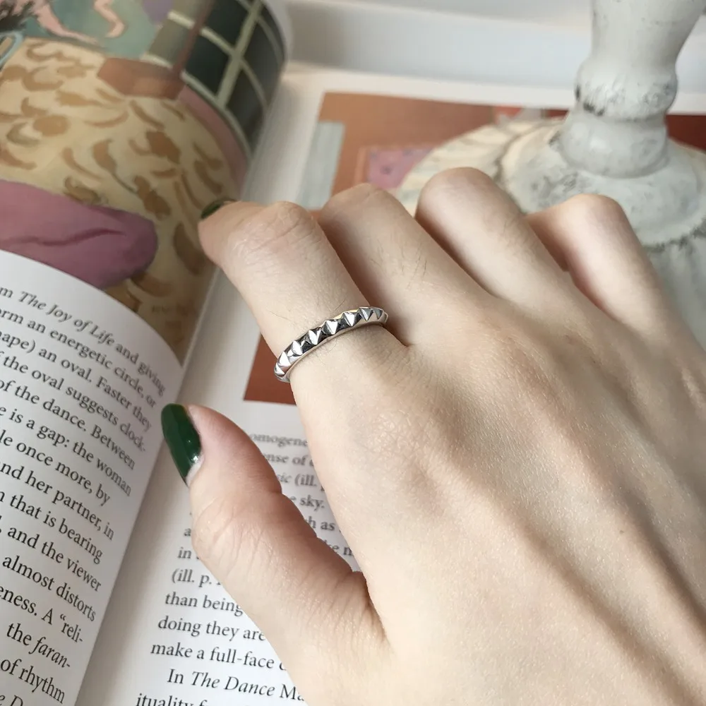 

SHANICE new 925 sterling silver vintage gear rings silver personality Exquisite open rings for women festival fine jewelry