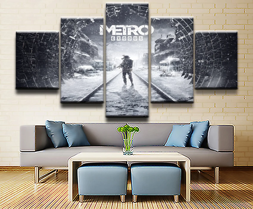 Wall-Art-Game-Poster-5-Pieces-Metro-Exodus-Poster-Printed-Canvas-Painting-Pictures-Modern-Painting-On (2)