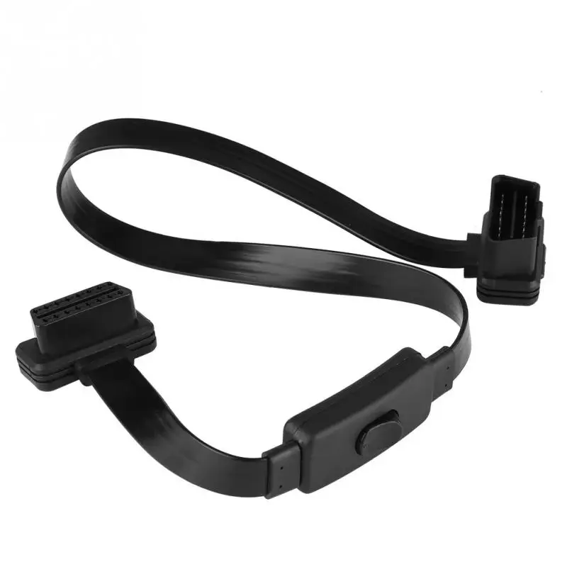 16 контактный разъем для Женский OBD2 Удлинительный Кабель В комплект поставки входит адаптер с переключателем ВКЛ/ВЫКЛ
