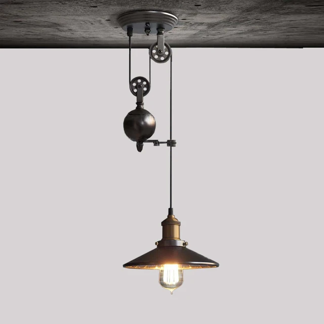 Diy Led Pendant Lamps Kitchen Retro Edison Diy Led Pendant Lamps Kitchen Retro Edison Light Study Room Black Pulley