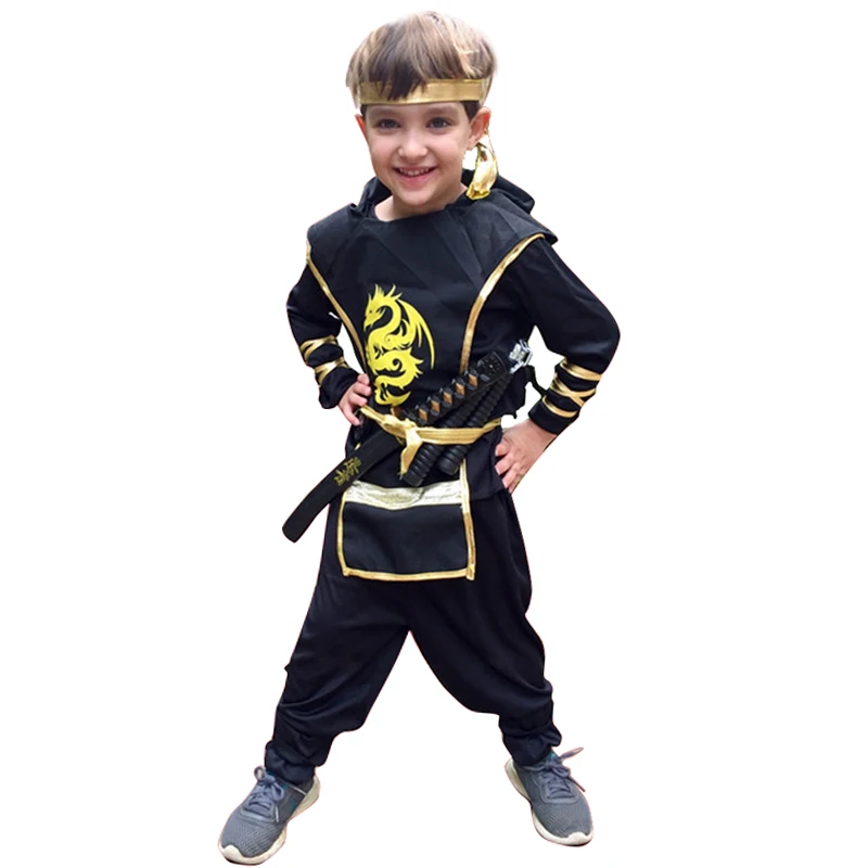 Halloween Costume For Kids Christmas New Year Party Black Boys Ninja  Assassin Warrior Purim Costumes For Children Cosplay Boy - Cosplay Costumes  - AliExpress