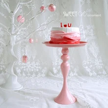 SWEETGO розовый торт стенд высокие ноги металлический Железный 8 дюймов торт инструменты для свадебной вечеринки невесты душ формы для выпечки ужин и бар