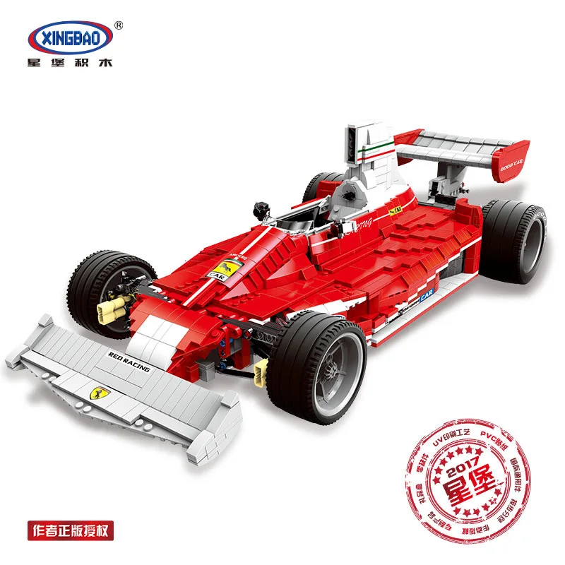 

XINGBAO 03023 Technic Series Genuine The Red Power Racing Car Set Building Blocks Bricks Toys As Christmas Gifts for Kids