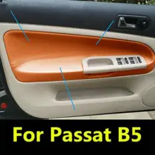 Для Volkswagen Passat B5 1998-2006 микрофибра кожа двери автомобиля подлокотник панель Защитная крышка с креплением фитинги