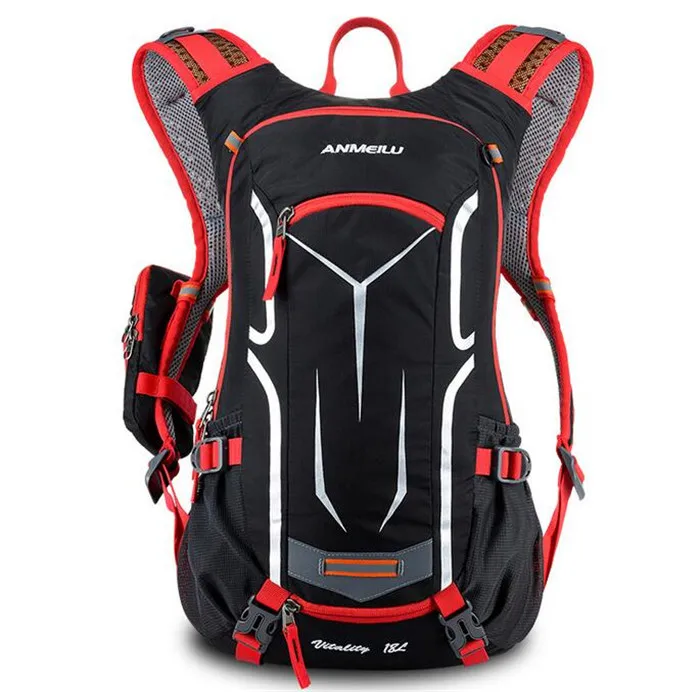 ANMEILU 18L, уличные спортивные сумки, дождевик, унисекс, водонепроницаемый, спортивный, для кемпинга, велоспорта, рюкзак для воды, сумки для мочевого пузыря с 2L, сумка для воды - Цвет: Only Bag Red