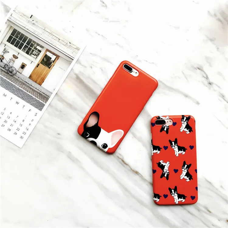 Милый карман собаки телефон чехлы для iphone 7 Чехол 6 S 8 плюс задняя крышка