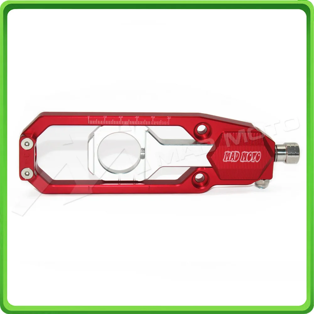 Motorcycle Chain Tensioner Adjuster fit for SUZUKI GSXR600 GSXR750 GSX-R GSXR 600  750 2006 2007 2008 2009 2010 Red & Silver (7)