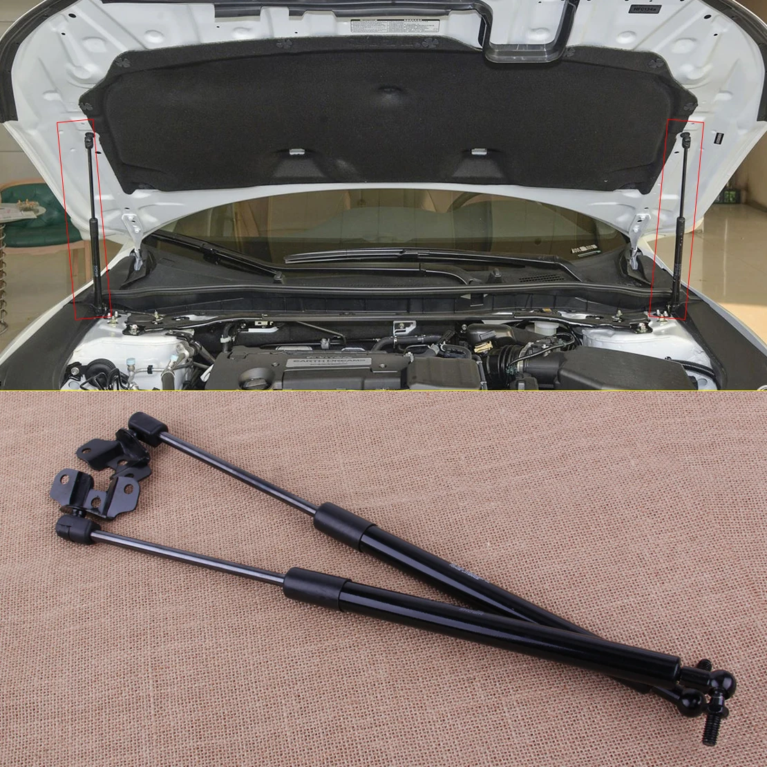 

DWCX 2ocs Front Hood Lid Lift Support Strut Shocks Struts Damper Fit for Honda Accord 2003 2004 2005 2006 2007