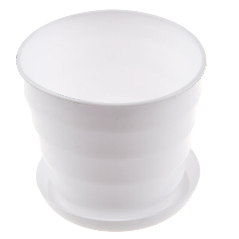 

Plastic Round Flower Plant Pot Planter Holder With Tray Home Office Garden Decor White