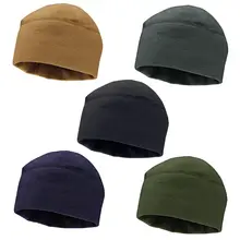 Для мужчин и женщин унисекс Зимние однотонные мягкие теплые часы кепки флис утолщенная Военная армейская шапочка шапка ветрозащитная уличная жесткая