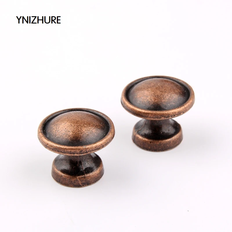

2018 10pcs 25*21mm Antique Handle Single Hole Round Knob Zinc Alloy Kitchen Furniture Cabinet Door Cupboard Closet Drawer Pull