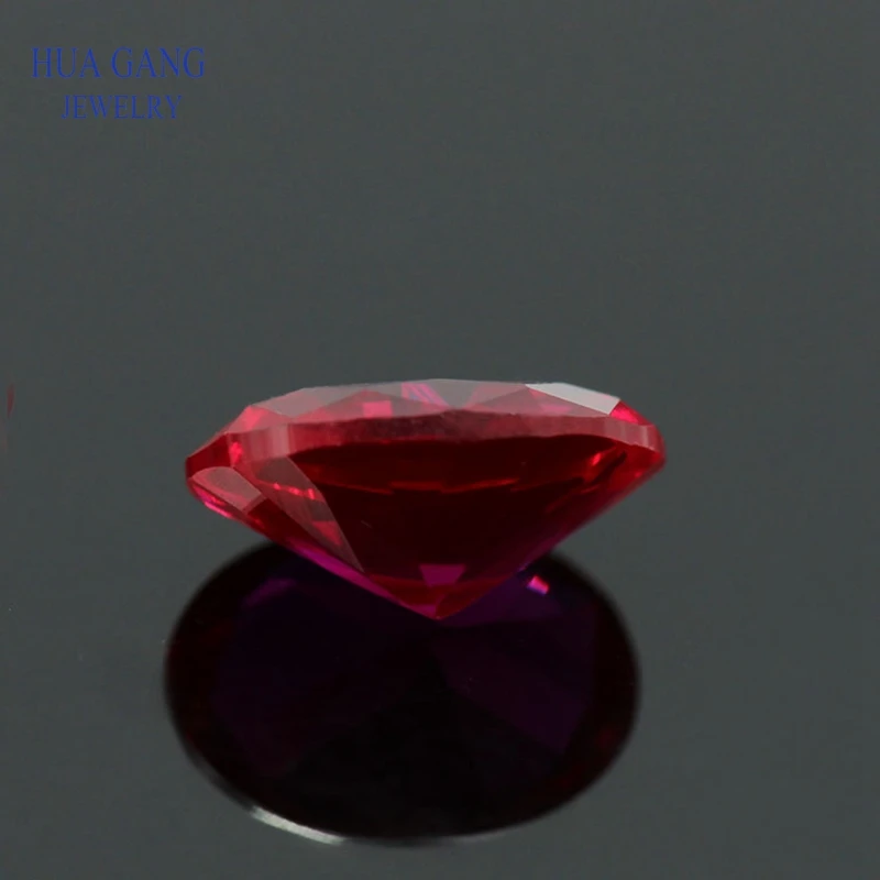 Размеры 2x3~ 18x25 мм овальным вырезом 5# разъемная застежка-молния красный камень синтетические драгоценные корундовые камни для ювелирных украшений ювелирные изделия