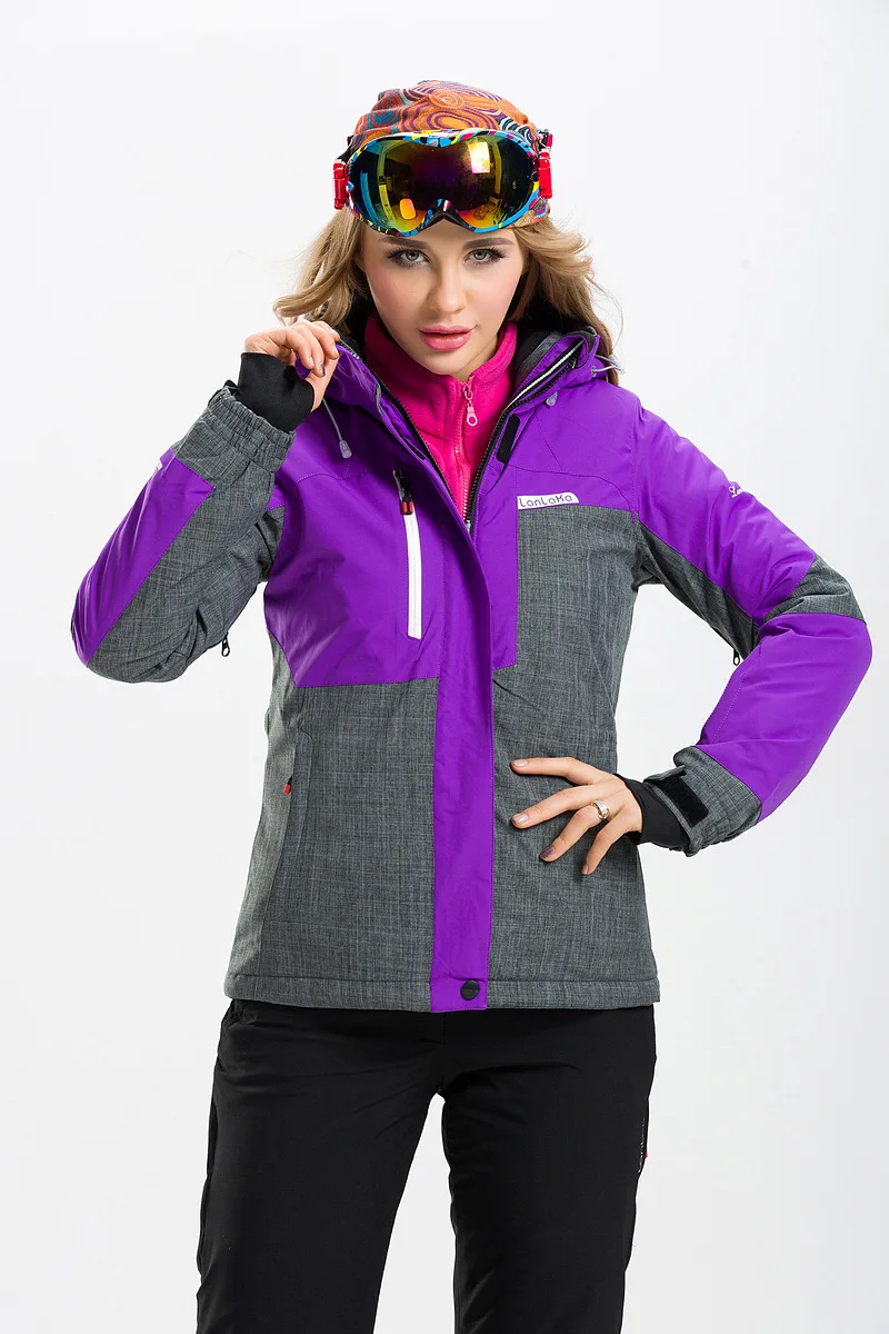 Professional Thermal Warm Ski Jackets Women Waterproof Windproof