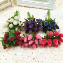 10 stücke Künstliche Glas Beeren Obst Rote Kirsche Kunststoff Früchte Für Zuhause Hochzeit Dekoration Gefälschte Erdbeere Mulberry Blume