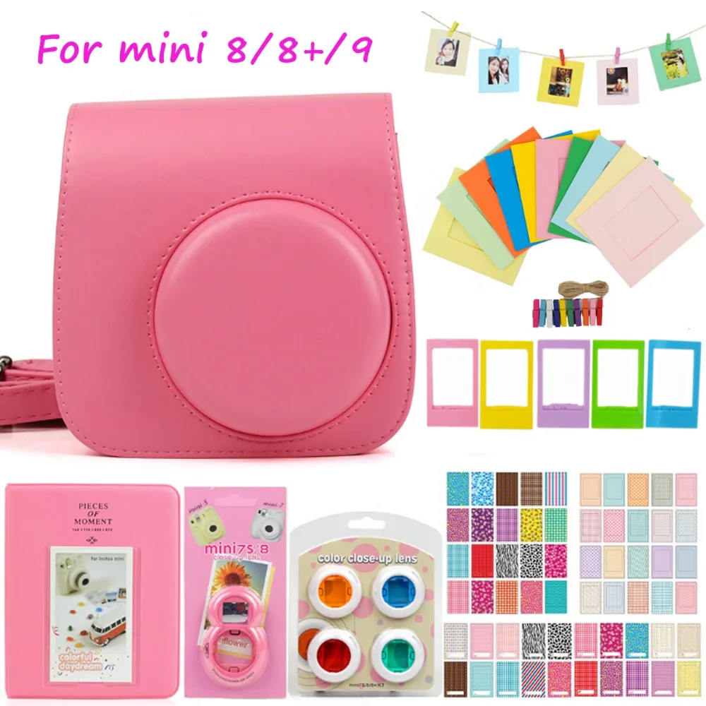 5 Color Accssories Bundle Set for Fujifilm Instax Mini 9 Instant Film Camera Including Carry Bag/Photo Album/Stickers/Lens/Frame 5 Color Accssories Bundle Set for Fujifilm Instax Mini 9 Instant Film Camera Including Carry Bag/Photo Album/Stickers/Lens/Frame