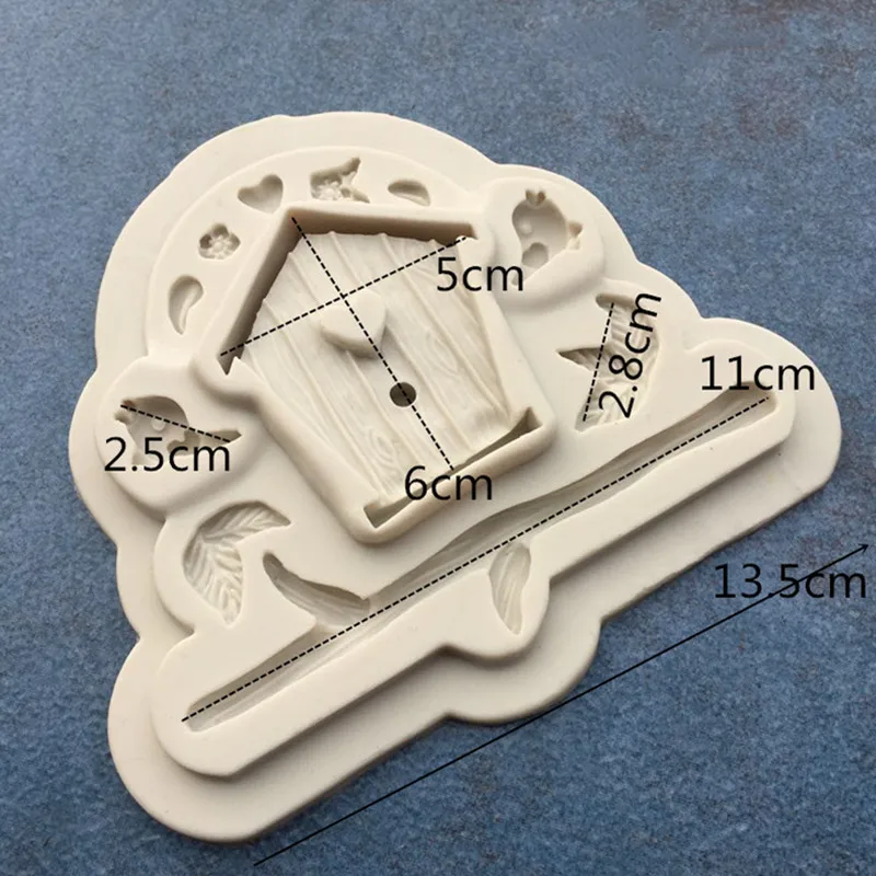 Aouke дерево дом Птичий дом скворечник в форме жидкого силикона торт плесень DIY мягкая глина помадка глина плесень L133