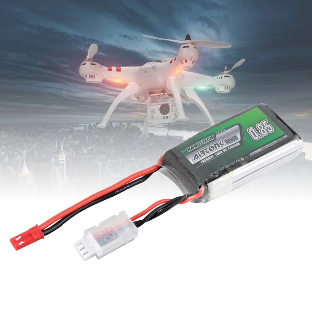 Airtonk мощность 7 4 В 850 мАч 30C 2 S 1 P Lipo батарея JST Plug перезаряжаемые для RC гоночный Дрон