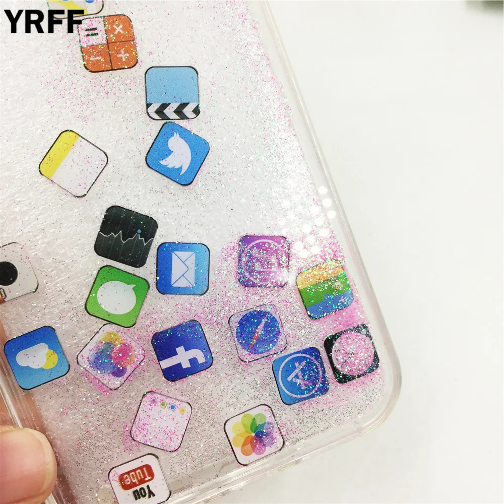 Забавный чехол для телефона с рисунком знаков мобильных приложений iphone 7 8 Plus