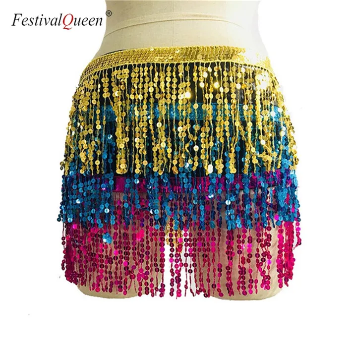 FestivalQueen новая бандажная юбка с бахромой и пайетками, женские летние пляжные Сексуальные вечерние мини юбки с высокой талией - Цвет: JLM