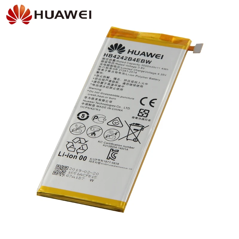 Оригинальная Замена телефон Батарея для huawei для НУА Вэй слава 6 4X H60-L01 H60-L02 H60-L11 H60-L04 HB4242B4EBW Authenic Батарея 3000 мА-ч