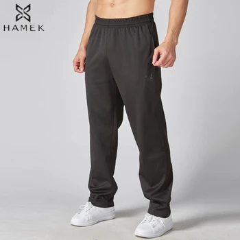 

HAMEK Men Running Training Loose Pants Fitness Hiking Tennis Basketball Football Jogging Sweatpants With Pockets Soccer Pants