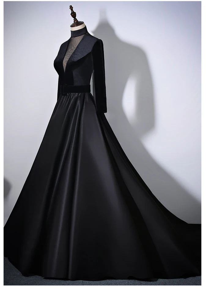 black and wine dress