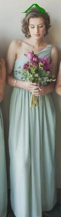 Sage страна Бохо шифоновые платья подружек невесты Линии Плиссированные Длинные свадебные гость вечерние недорогое платье для выпускного - Цвет: A style