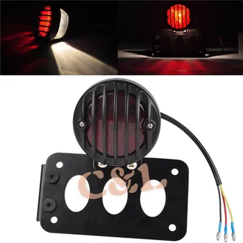

Motorcycle Tail Brake Light License Plate Bracket Side Mount Fit For Harley Sportster Chopper
