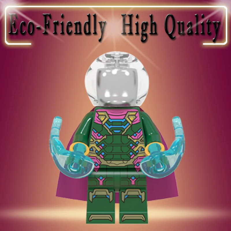

Super Heroes Mysterio Peter Park Nick Furry Spider-man Hydro-Man Happy Hogan MJ Building Blocks figures toys for kid Gifts WM708
