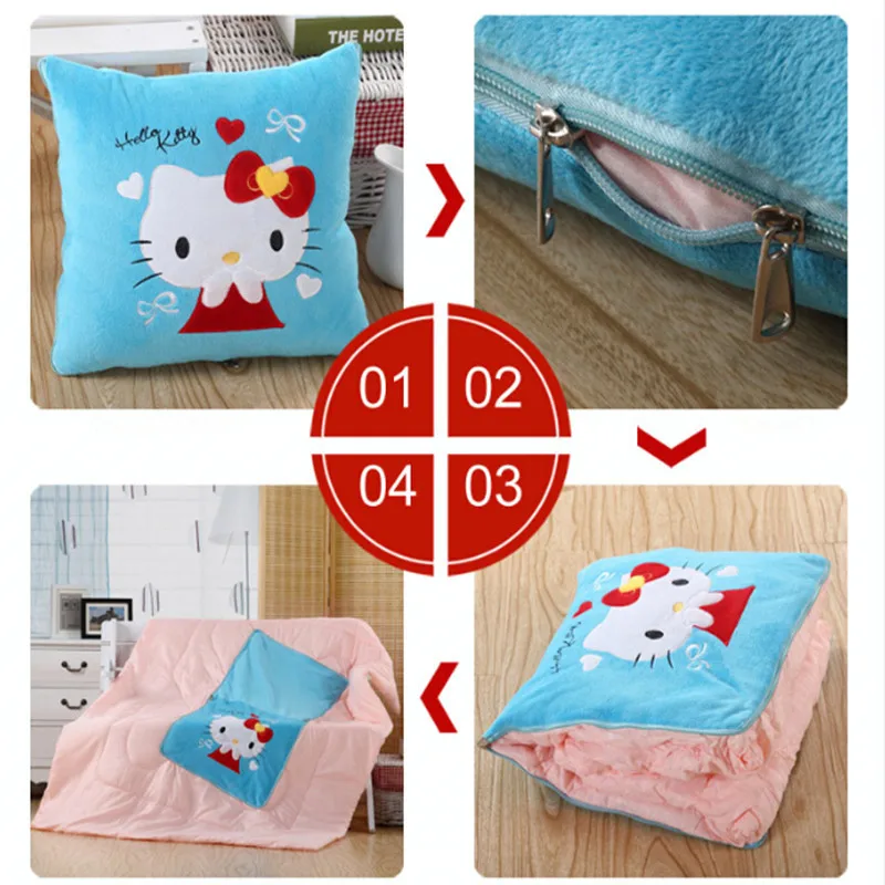 Free Sgipping 50x50cm Multifunction Double Zipper Pillow Cushion Cartoon Cute150x195cm Quilt Blankets Gift Car Chair Sofa Bed | Дом и сад