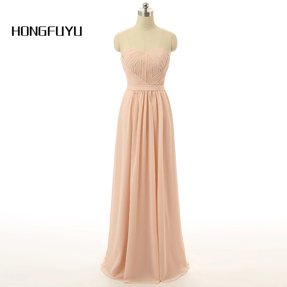 

Vestidos Longo Nice Sweetheart Neck Chiffon A Line Sleeveless Floor Length Long Prom Dresses 2020 Vestido De Festa DB132a