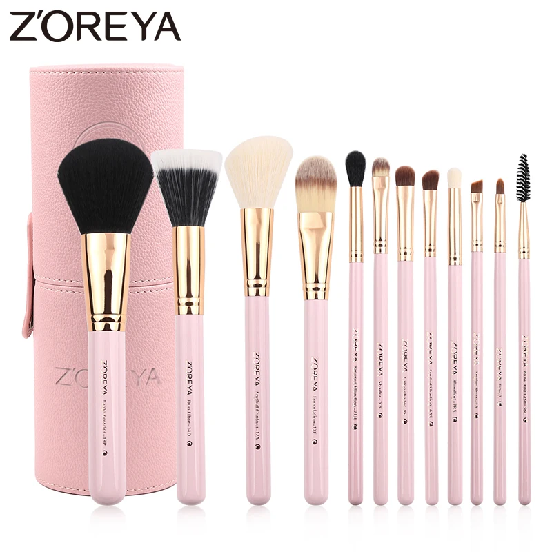 

12Pcs Colorful Luxury Makeup Brushes Set Professional Synthetic Hair Cosmetic Tools Novice Eye Lip Blush Make Up Brush