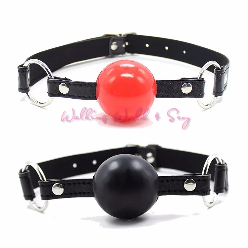 Soft Slionce Mouth Ball Gag Leather Strap Slave Harness Bondage Mouth Stuffed Fixation Restraints Aid Adult Game Sex Products (4)