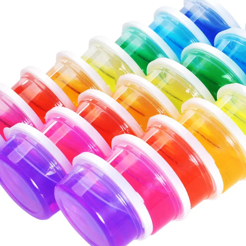 

15PCS Environmentally Friendly Clear Transparent Clay Containers Lids Leakproof Plastic Storage Containers