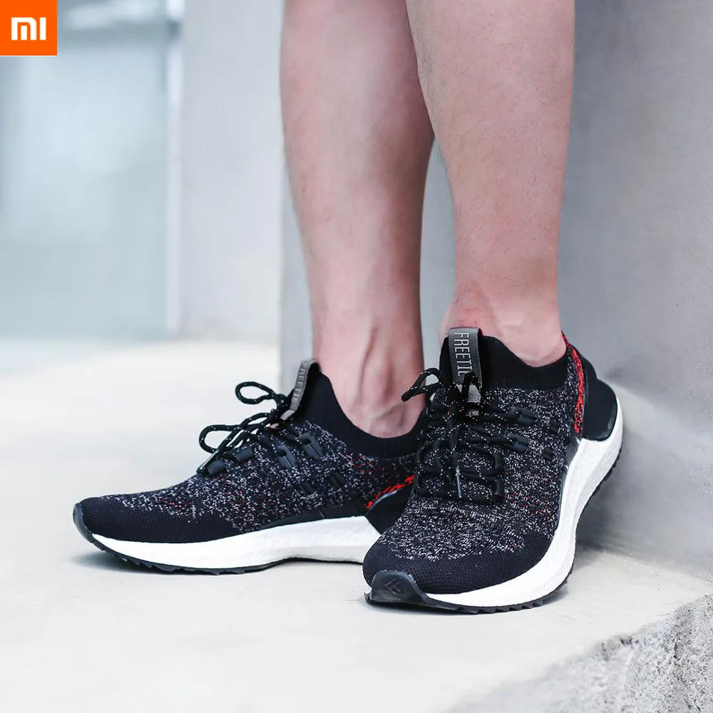 

Original Xiaomi Mijia FREETIE Cloud shell shock absorbing sport shoes 2 fishbone locking support ETPU smart Sport Shoes Dropship