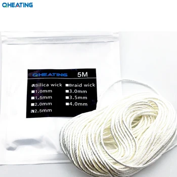 

Qheating professional silica wick 1.0mm-3.5mm for 5m Long for CE4 Atomizer and Ego Electronic Cigarette atomizer coil