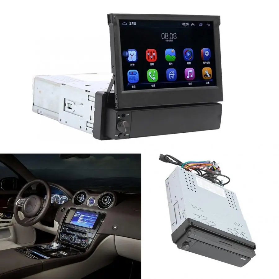 Excellent 7inch Android 5.1 Universal Car Radio GPS Navigation Bluetooth MP5 Multimedia Player HD capacitive touch screen FM stereo radio 5
