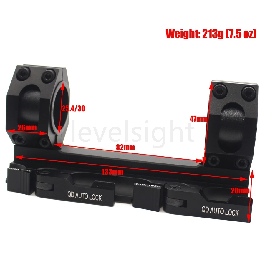 Preise Zielfernrohrmontage 25,4mm 30mm Weber picatinny schiene umfang Ringe Erweiterte Cantilever QD Halterungen Basen Mit Auto Lock Jagd