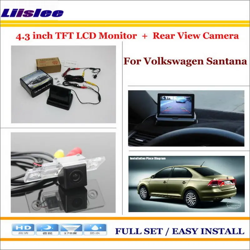 

Auto Back UP Reverse Camera + 4.3" Color LCD Monitor = 2 in 1 Rearview Parking System - For VW Volkswagen Santana