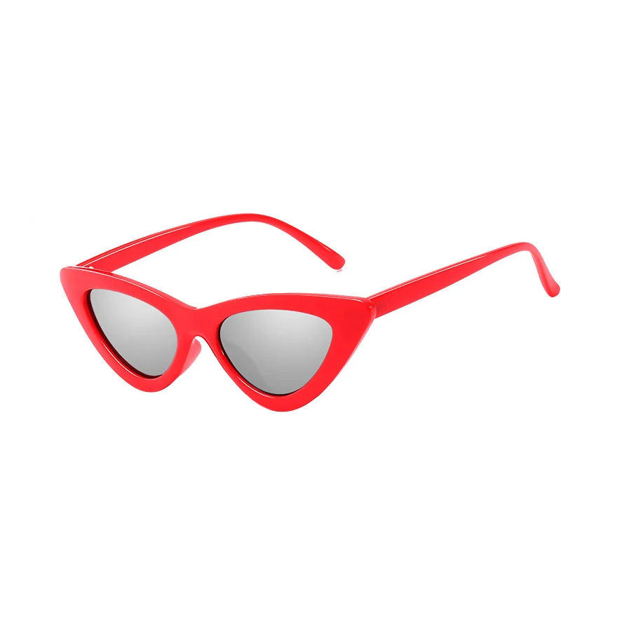 C04 Red Silver TOYEARN новые модные милые сексуальные женские солнцезащитные очки кошачий глаз, Женские винтажные брендовые маленькие солнцезащитные очки, женские очки UV400 - Цвет линз: C04 Red Silver