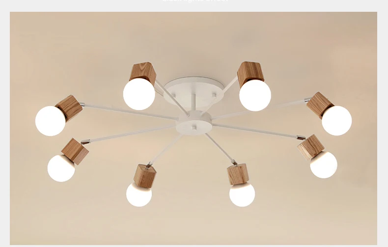 

AC100V~220V E27 Wood LED Ceiling Lights Living Room Bedroom Modern Ceiling Lamp Modern Lustres De Sala Plafon luminarie lights