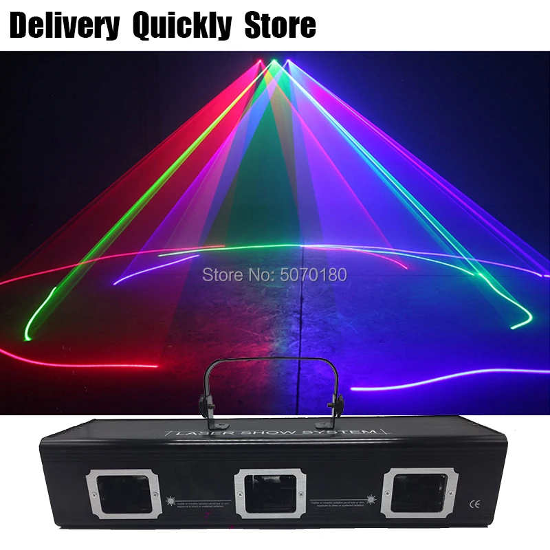 

Fast Delivery Line Scanner Disco Laser 3Lens Beam RGB Lazer Use For DJ Dance Bar Coffee Xmas Home Party KTV Effect System Show