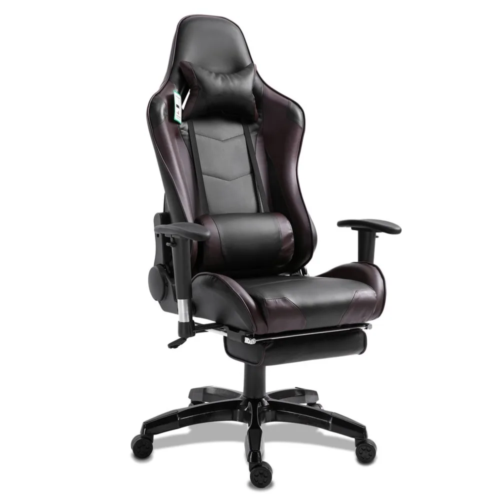  Ergonomic Reclining Racing Chair With Armrest Comfortable Executive Computer Chair Revolving Gaming