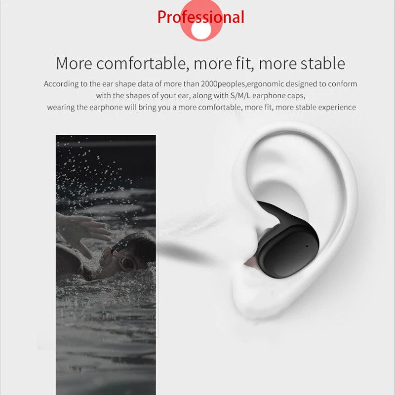 Mini Invisible Twins Wireless Earphones TWS Bluetooth Stereo Sport Waterproof Headset Earbuds Handsfree for iPhone Xiaomi (7)